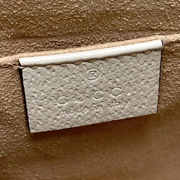 Auth GUCCI Ophidia/Flora 503877 Beige Ebony Cream PVC Leather Shoulder Bag - Picture 13 of 16